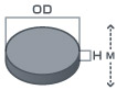 異方性フェライト磁石丸型の寸法