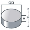 ネオジム磁石丸型の寸法